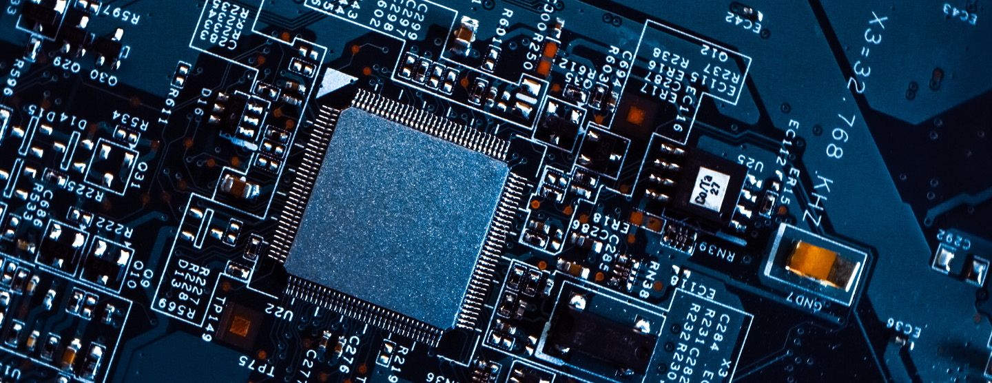 close up of electronic circuit board