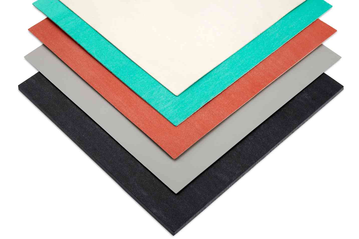 close up of green sheets of thermoseal material